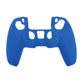 Leer-Look Silicone Hoes / Skin voor Playstation 5 - PS5 Controller   Blauw