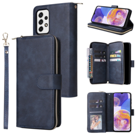 BookCover - 9 Cards - Wallet Etui voor Samsung Galaxy A23 5G  - Blauw