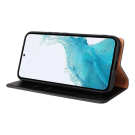 Luxe BookCover Hoes Etui voor Samsung Galaxy A55    Zwart