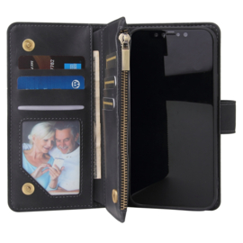 BookCover Wallet Etui voor iPhone 12 - 12 Pro   Zwart