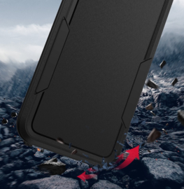 Armor Bescherm-Cover Hoes geschikt voor iPhone 7 - 8 -  iPhone SE  Zwart