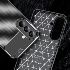 Samsung Galaxy A57  - Carbon TPU Bescherm-Hoes Skin - Zwart