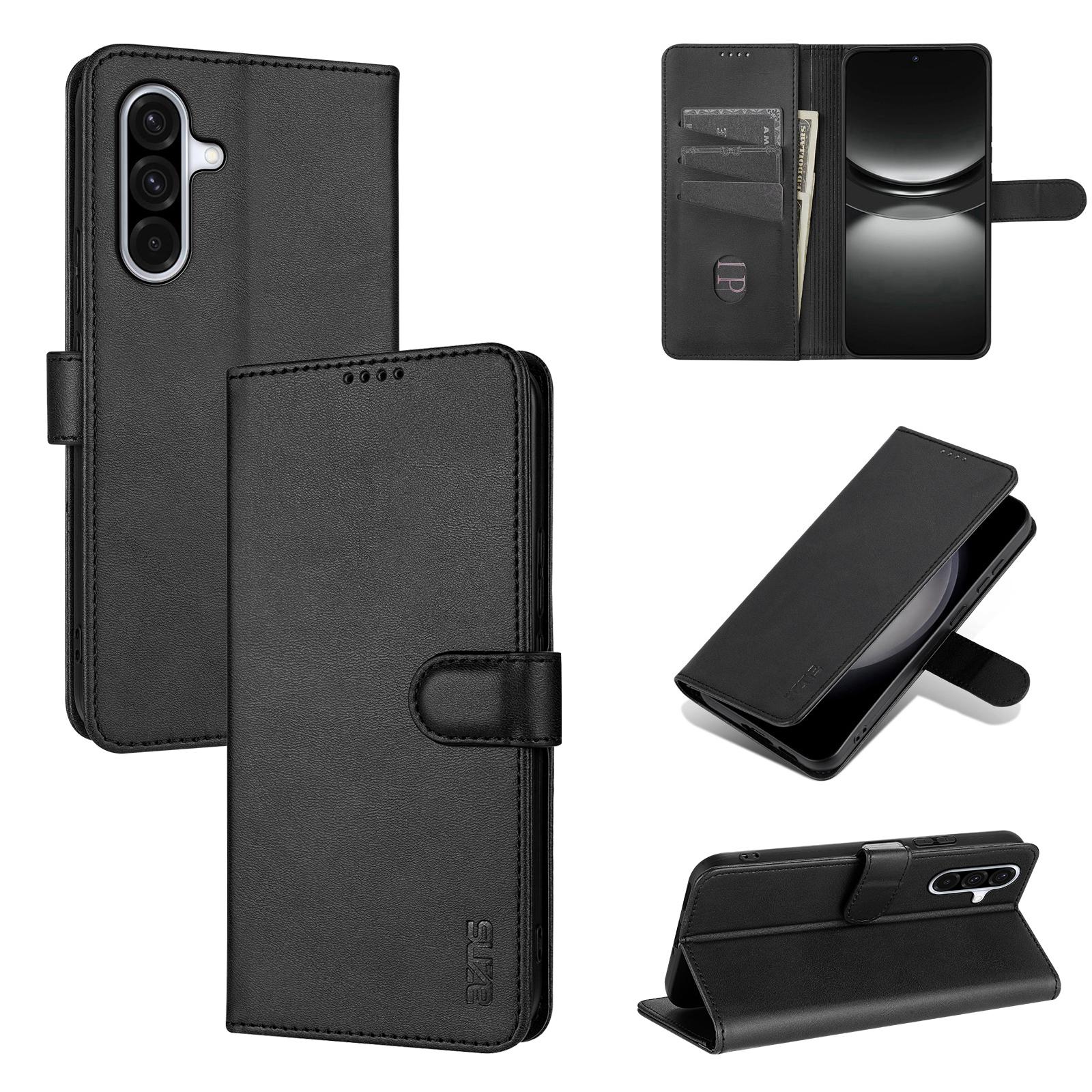 Luxe BookCover Etui Hoes  voor Samsung Galaxy A16 - A17 en A26  -  Zwart