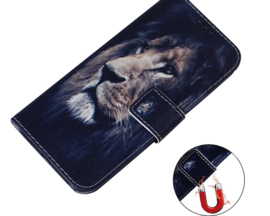 BookCover Hoes Etui voor Samsung Galaxy A16  - A26   -  Leeuw - Blauw -