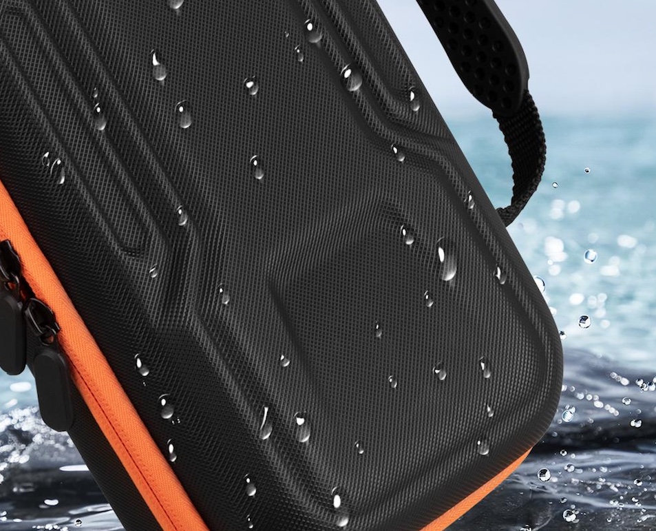 Luxe Aero-case Etui Hoes Cover voor Nintendo Switch 2  -   Zwart-Oranje