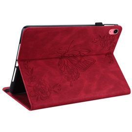 Vlinder - Bescherm-Etui Map voor Apple iPad 10 - 11 -  A16 - 10.9 - Rood