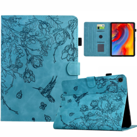 Luxe Bescherm-Etui Hoes Map voor Samsung Galaxy Tab A9 Plus  - 11    "Kolibrie"   Turquoise