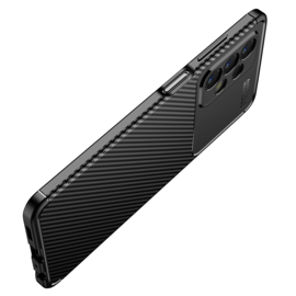 Samsung Galaxy A23 5G   - Carbon TPU Bescherm-Hoes Skin -  Zwart