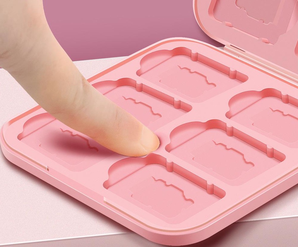 Opberg-Box voor 12 Nintendo Switch - Switch 2 Spel Game-Cards    Roze