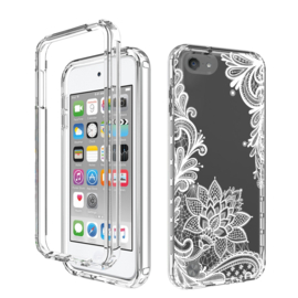 Armor-Case Bescherm-Cover Skin Sleeve voor iPod Touch   Wit  -  Transparant