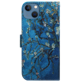 BookCover Etui Hoes   voor iPhone 15   Van Gogh  Amandelbloesem