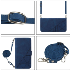 Hoes - Etui - Tas voor iPod Touch  - Met Schouder - Draagkoord -  Blauw