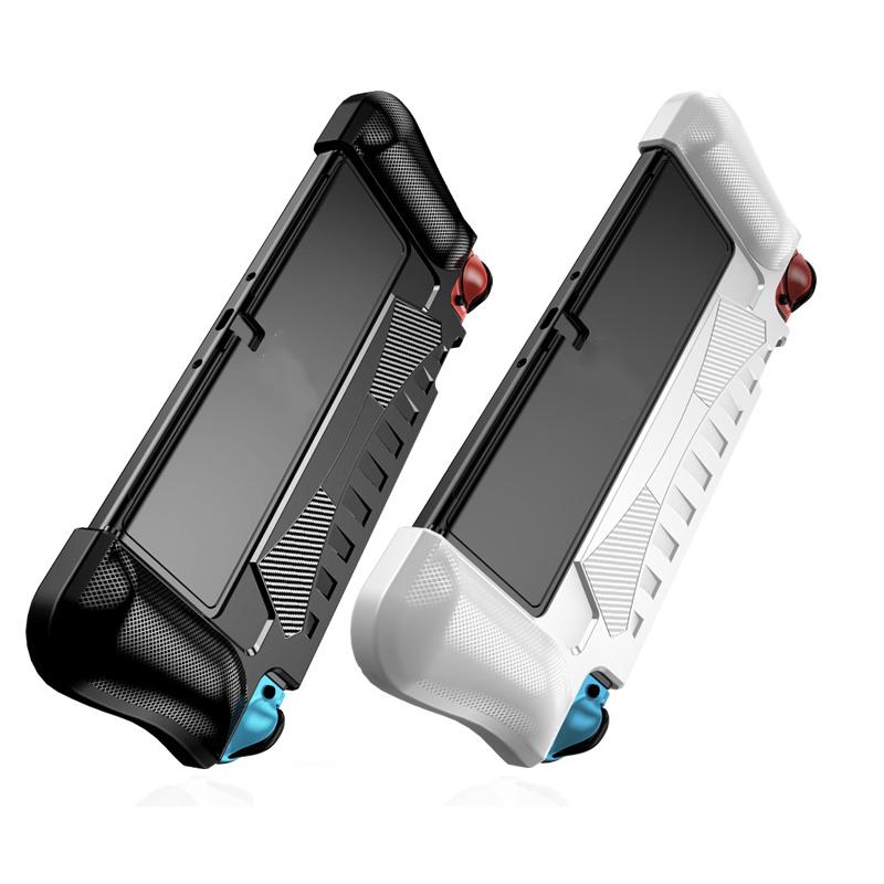 Grip TPU Bescherm Hoes Cover voor Nintendo Switch  OLED - Wit