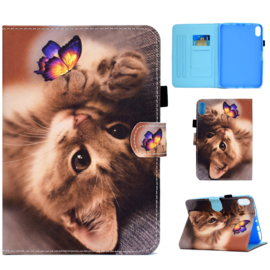 Kat - Vlinder - Bescherm-Etui Map voor iPad 10th  - 10.9  2022