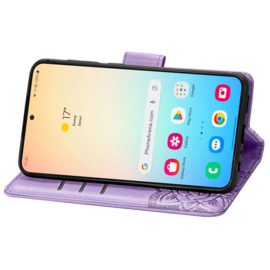 BookCover Hoes Etui voor Samsung Galaxy S24 - S25    Vlinders   Paars