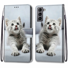 BookCover Hoes Etui voor Samsung Galaxy S22 5G  - Lieve Kitten