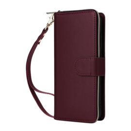9-Pas Boek-Cover Portemonnee Etui Hoes voor Samsung Galaxy A57   -  Rood