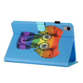 Regenboog Olifant  - Bescherm-Etui Map Hoes voor  iPad 10  - 10.9  2022 A2696