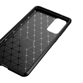 Samsung Galaxy S20   - Carbon TPU Bescherm-Hoes Skin - Zwart