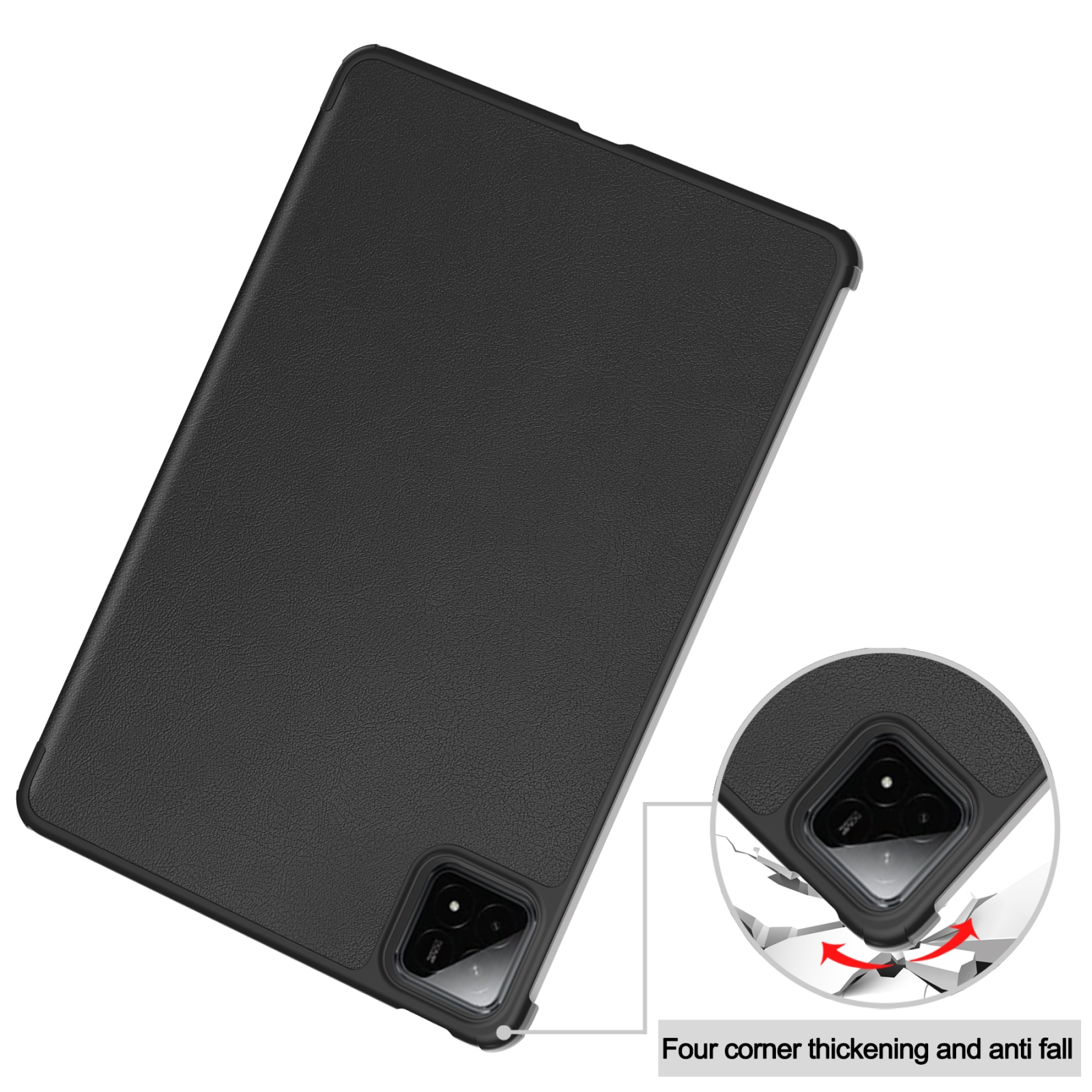 Bescherm-Cover Hoes Map voor Xiaomi Pad 7 - Pad 7 PRO  -  Zwart
