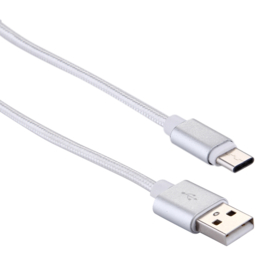 USB C - Oplader en Data Kabel voor Samsung Galaxy  Serie  - 200cm -  Zilver