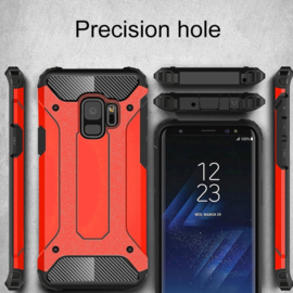 Samsung Galaxy S9 - Hybrid Tough Armor-Case Bescherm-Cover Hoes - Rood