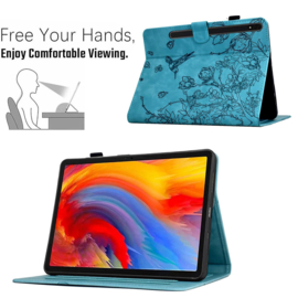 Bescherm-Etui Hoes Map voor Samsung Galaxy Tab S10 FE PLUS - 13.1 - Kolibrie -  Turquoise