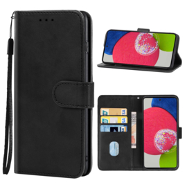 PU BookCover Hoes Etui voor Samsung Galaxy A53    Zwart