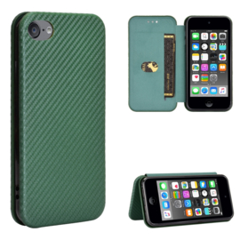 Slim Carbon  Cover Hoes Etui voor iPod Touch      Groen