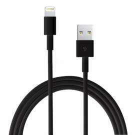 Lightning USB Oplader en Data-kabel voor iPad  - 1m -  Zwart