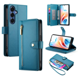 Luxe Portemonnee - Etui  Hoes Tas voor Samsung Galaxy S26   - Met Schouder - Draagkoord -  Blauw