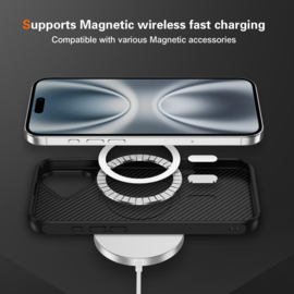 Slim Carbon Bescherm-Hoes Cover  voor Apple iPhone 17       Zwart