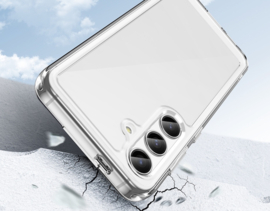 Clear TPU Bescherm-Hoes Cover met Screenprotector voor Samsung S24  - S25   Transparant