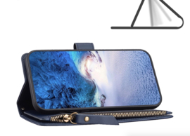 9 Pas - BookCover Wallet Etui voor Samsung Galaxy S23 FE Edition   Blauw