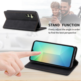 Luxe BookCover Hoes Etui voor Samsung Galaxy A16 - A26 -  Zwart