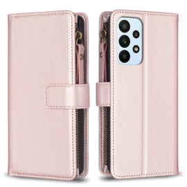 9 Pas - Portemonnee Etui Hoes voor Samsung Galaxy A23  -  Roze