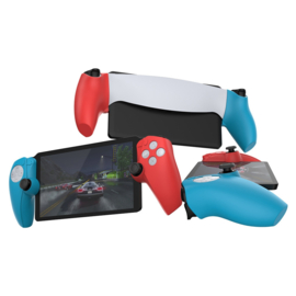 Silicone Hoes / Skin Set voor Playstation 5 Portal Remote Player   -  Blauw - Rood