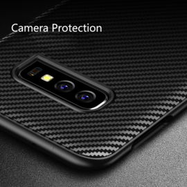 Samsung Galaxy S10e - Carbon TPU Bescherm-Hoes Skin - Rood