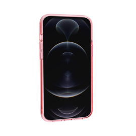 Transparant Hard-Cover Bescherm-Hoes + Screenprotector voor iPhone 15 PRO Roze