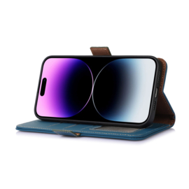 Lederen BoekCover Etui Hoes voor Samsung Galaxy A36  -  A56   -  Blauw