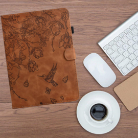 Bescherm-Etui Hoes Map voor Samsung Galaxy Tab S11 - 11"- Kolibrie - Bruin