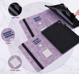 Bescherm-Etui Hoes Map voor Samsung Galaxy Tab A9 Plus - 11 -   Vlinders - Paars