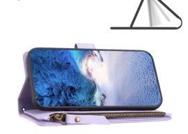 9 Pas - Portemonnee Etui Hoes voor iPhone 15    -    Lila