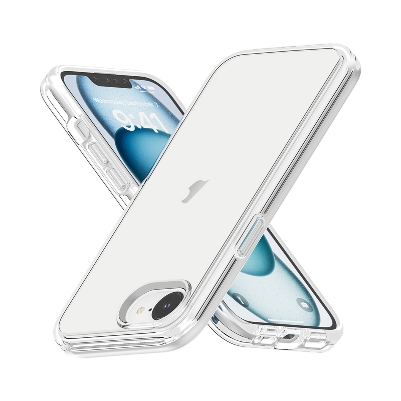 Transparant Hard-Cover Bescherm-Hoes + Screenprotector voor iPhone 16e