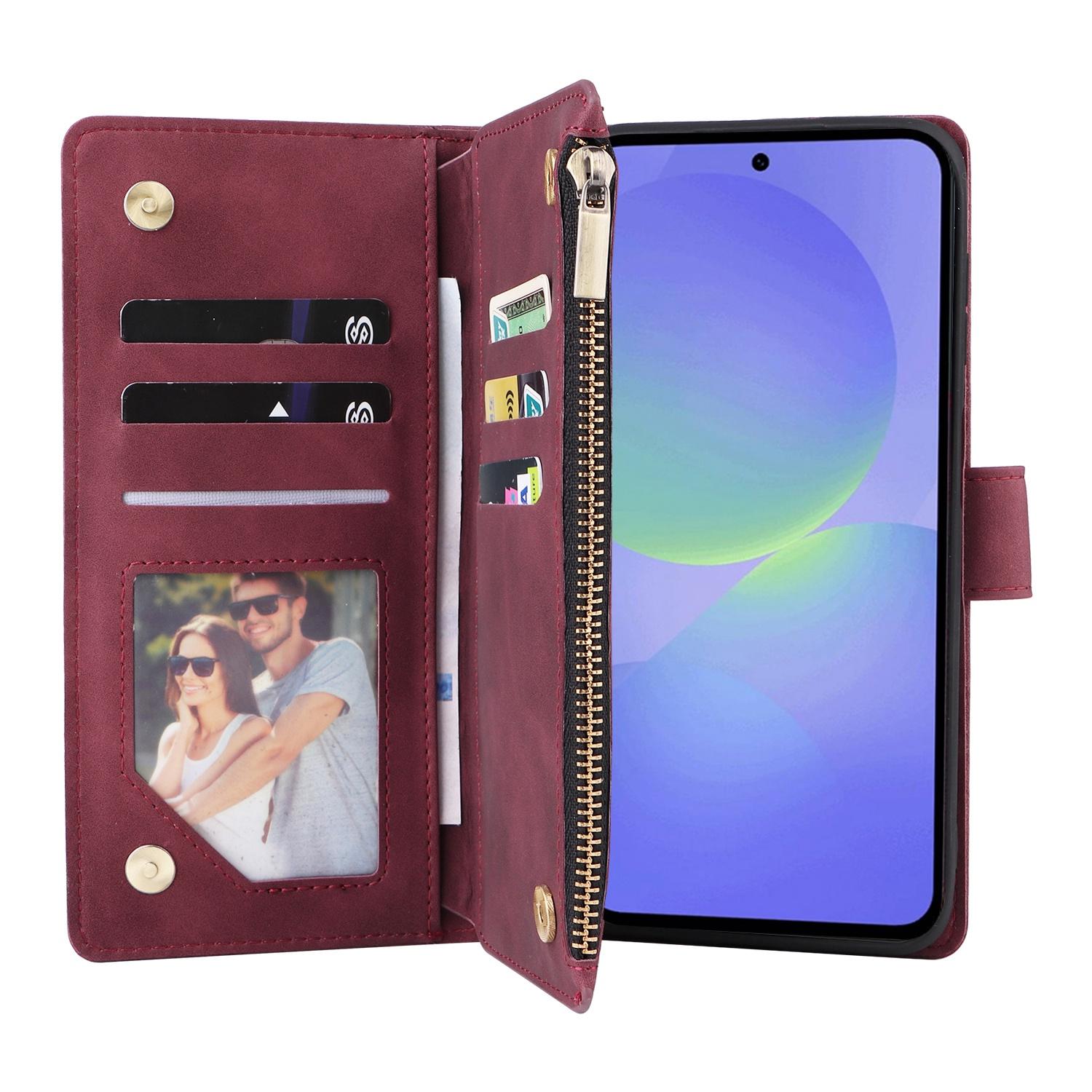 Boek-Cover Portemonne Etui Hoes voor Samsung Galaxy A36  -  A56    Bordeaux-Rood
