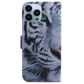 BookCover Etui Hoes   voor iPhone 15 PRO MAX  -  TIJGER