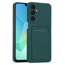 TPU Bescherm-Hoes Skin Cover met Pas-vak voor Samsung Galaxy S26 -  Groen