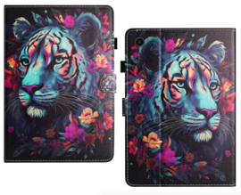 Luxe Bescherm-Etui Hoes Map voor Samsung Galaxy Tab A9 Plus - 11    "Tijger"