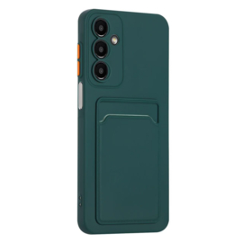 TPU Bescherm-Hoes Skin Cover met Pas-vak voor Samsung Galaxy S26 -  Groen