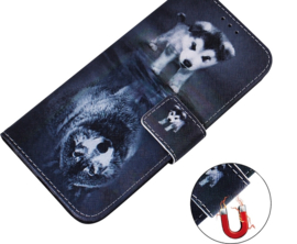 BookCover Hoes Etui voor Samsung Galaxy A15  -  Wolf - Welp